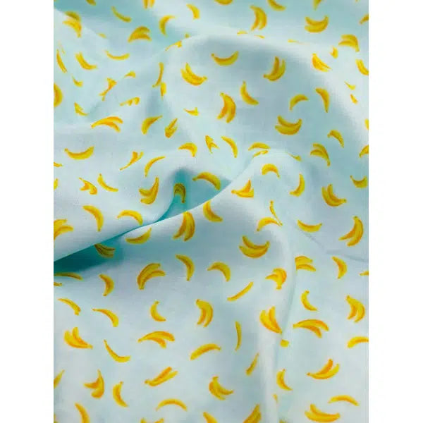 Cotton Double Gauze Fabric - Banana Bonbon Sky – Truro Fabrics