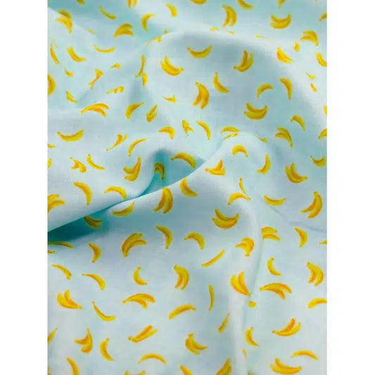 Cotton Double Gauze Fabric - Banana Bonbon Sky – Truro Fabrics