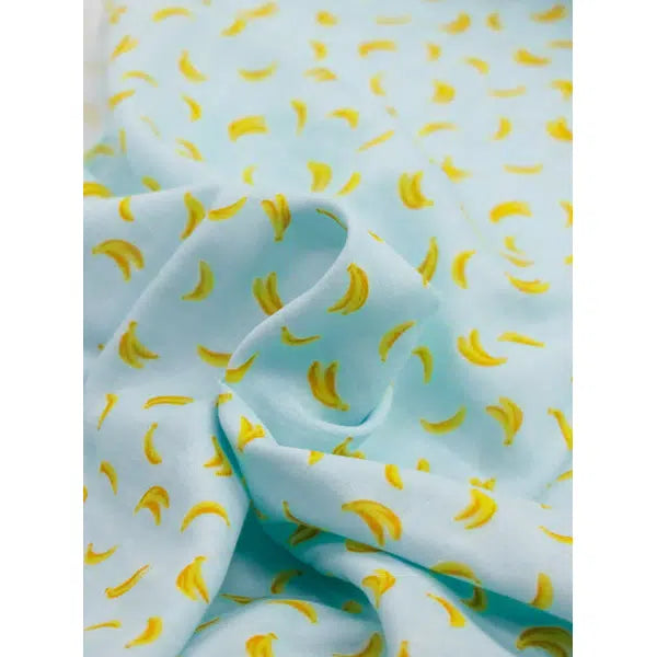 Cotton Double Gauze Fabric - Banana Bonbon Sky – view 3 – Truro Fabrics