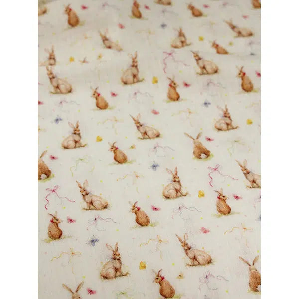 Cotton Double Gauze Fabric - Bunny Bows – view 3 – Truro Fabrics