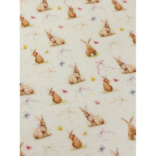 Cotton Double Gauze Fabric - Bunny Bows – Truro Fabrics