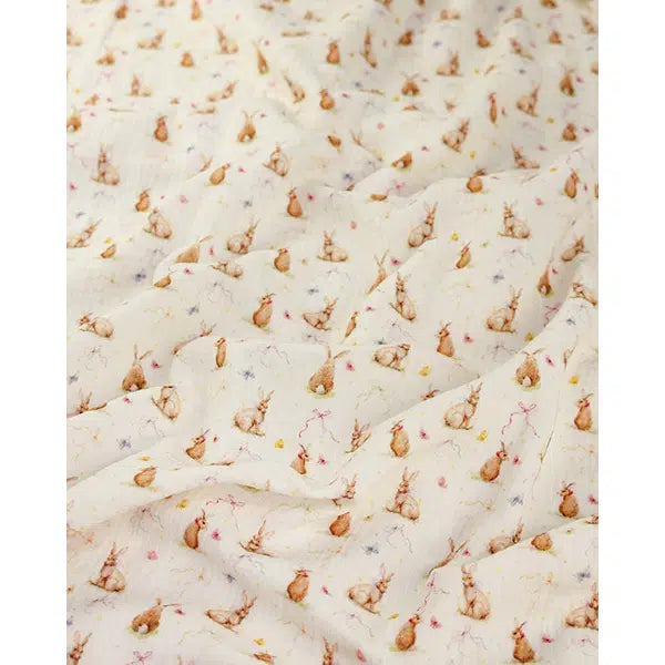 Cotton Double Gauze Fabric - Bunny Bows – view 5 – Truro Fabrics