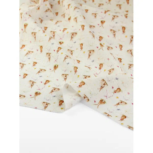 Cotton Double Gauze Fabric - Bunny Bows – view 2 – Truro Fabrics