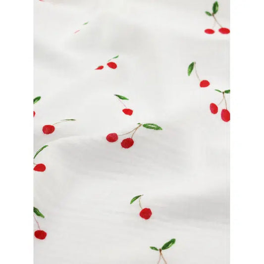Cotton Double Gauze Fabric - Cherry Pop – Truro Fabrics