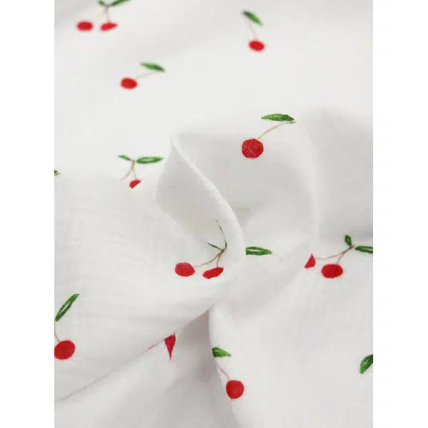 Cotton Double Gauze Fabric - Cherry Pop – view 3 – Truro Fabrics