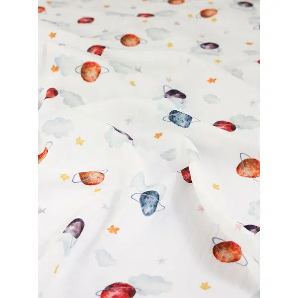 Cotton Double Gauze Fabric - Cosmic Dreams – view 2 – Truro Fabrics