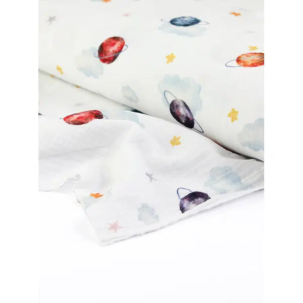 Cotton Double Gauze Fabric - Cosmic Dreams – view 4 – Truro Fabrics