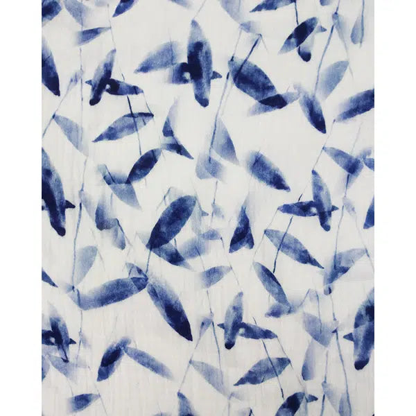Cotton Double Gauze Fabric - Indigo Meadow – view 5 – Truro Fabrics
