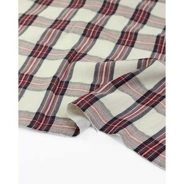 Cotton Flat Double Gauze Fabric - Moorland Plaid – view 3 – Truro Fabrics