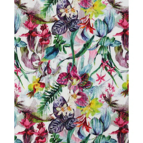 Cotton Double Gauze Fabric - Orchidarium – view 3 – Truro Fabrics