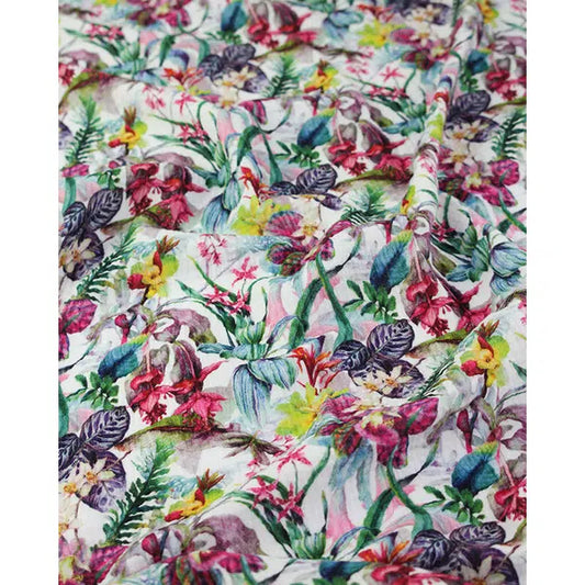 Cotton Double Gauze Fabric - Orchidarium – Truro Fabrics