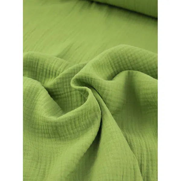 Cotton Double Gauze Fabric - Peridot – view 2 – Truro Fabrics