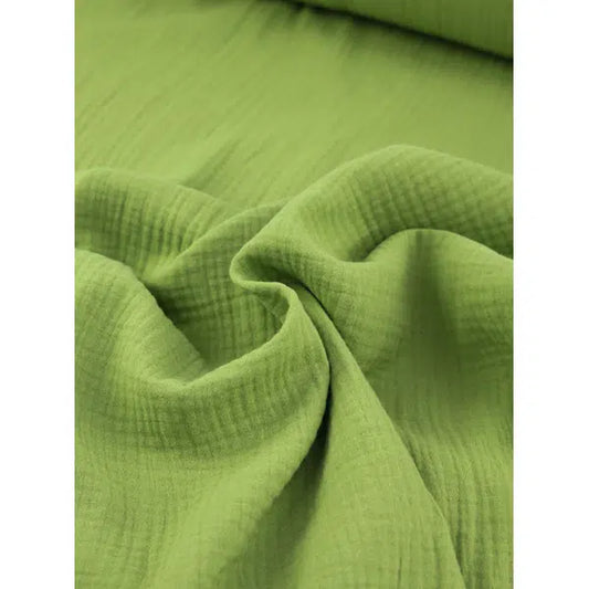 Cotton Double Gauze Fabric - Peridot – view 2 – Truro Fabrics