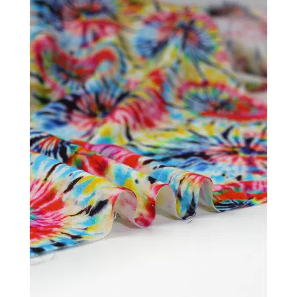 Cotton Double Gauze Fabric - Rainbow Tie Dye – view 2 – Truro Fabrics