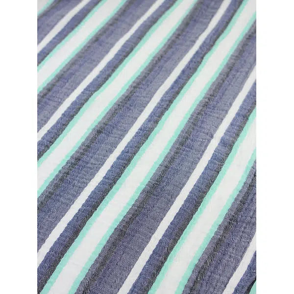 Cotton Double Gauze Fabric - Saltwater Stripes – view 3 – Truro Fabrics