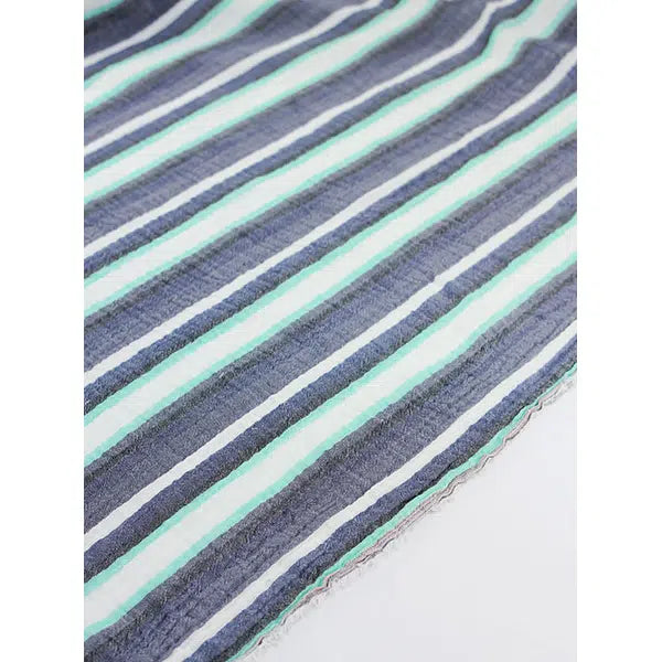 Cotton Double Gauze Fabric - Saltwater Stripes – view 4 – Truro Fabrics