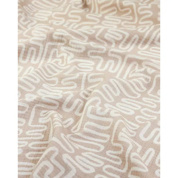Cotton Double Gauze Fabric - Wiggle Wave – view 2 – Truro Fabrics