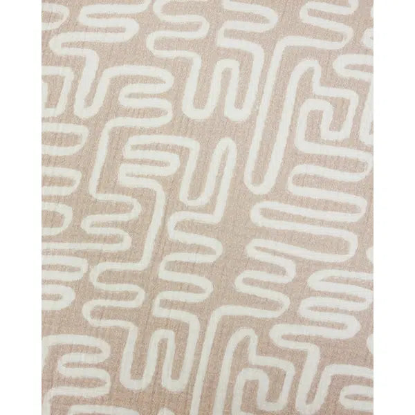 Cotton Double Gauze Fabric - Wiggle Wave – view 3 – Truro Fabrics