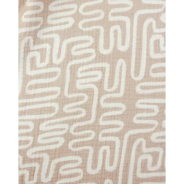 Cotton Double Gauze Fabric - Wiggle Wave – view 4 – Truro Fabrics