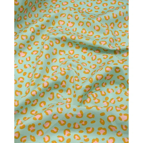 Cotton Fabric - Leopard Print Aqua – Truro Fabrics