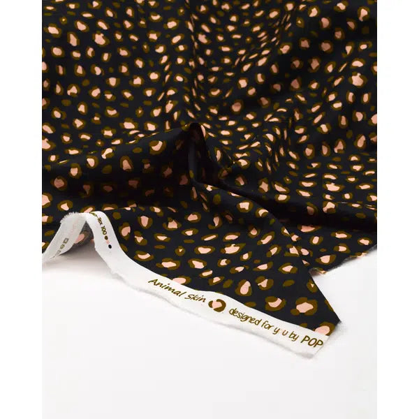 Cotton Fabric - Leopard Print Black – view 3 – Truro Fabrics