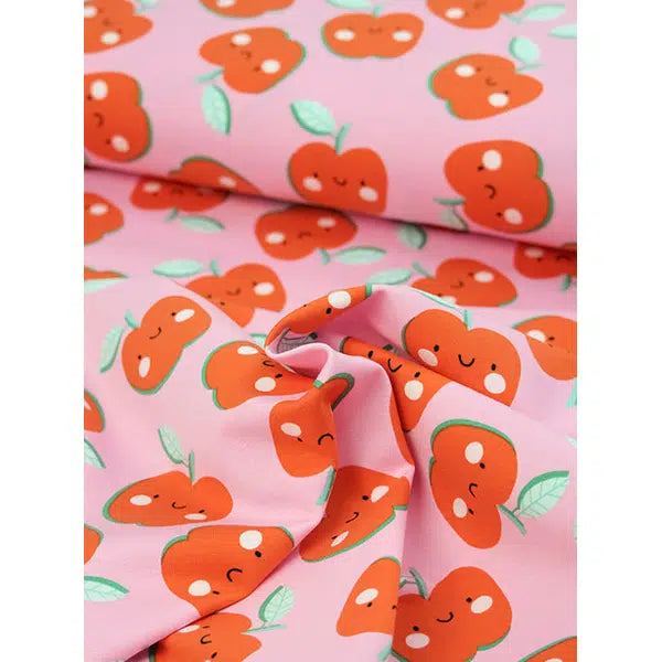 Cotton Jersey Fabric - Candy Apples – view 3 – Truro Fabrics