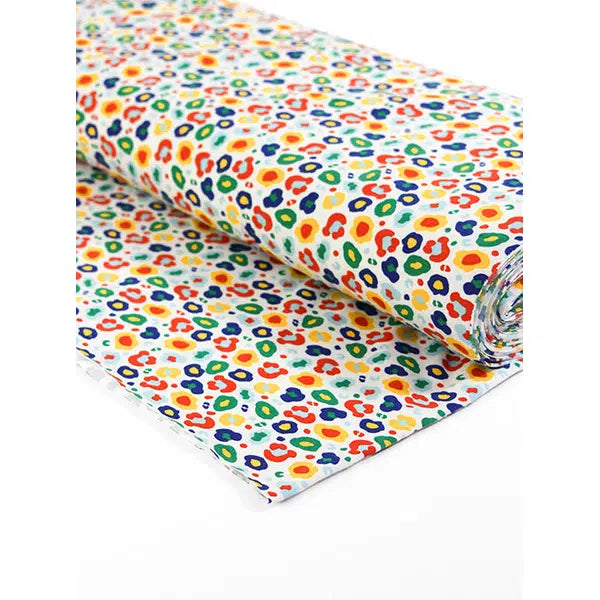 Cotton Jersey Fabric - Rainbow Leopard – view 4 – Truro Fabrics