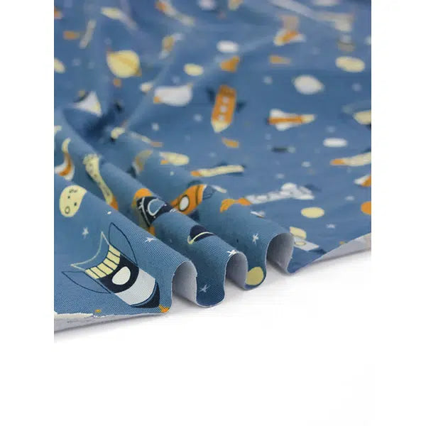 Cotton Jersey Knit Fabric - Rocket Race – view 2 – Truro Fabrics