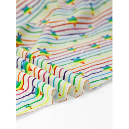 Cotton Jersey Knit Fabric - Starbeam Stripes – view 2 – Truro Fabrics