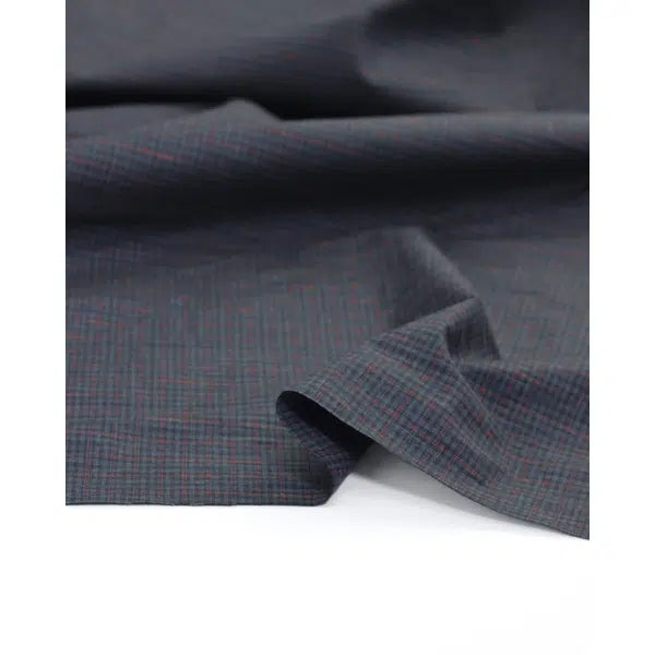 Cotton & Linen Blend Fabric - Flickerweave Plaid – view 4 – Truro Fabrics