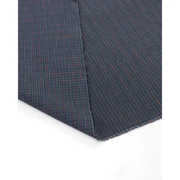 Cotton & Linen Blend Fabric - Flickerweave Plaid – view 5 – Truro Fabrics