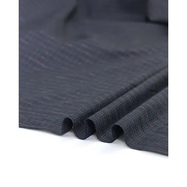 Cotton & Linen Blend Fabric - Flickerweave Plaid – view 3 – Truro Fabrics