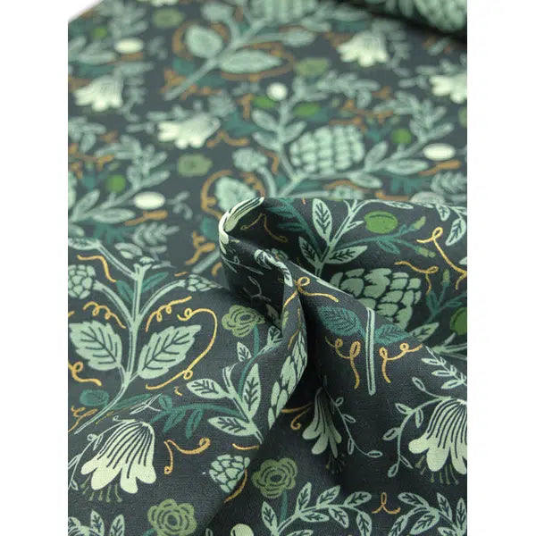 Cotton Linen Canvas Fabric - Rifle Paper Co - Dahlia Artichoke – view 3 – Truro Fabrics
