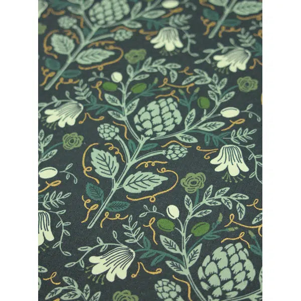 Cotton Linen Canvas Fabric - Rifle Paper Co - Dahlia Artichoke – view 4 – Truro Fabrics