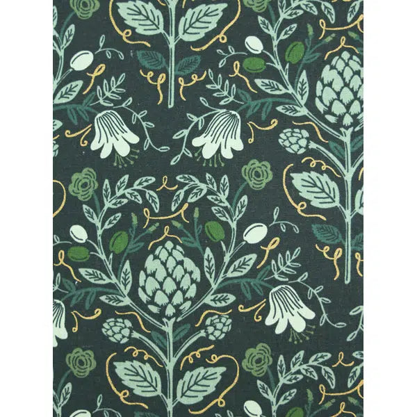 Cotton Linen Canvas Fabric - Rifle Paper Co - Dahlia Artichoke – view 6 – Truro Fabrics