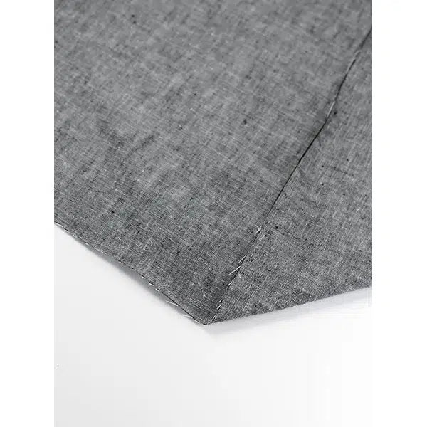 Cotton Linen Chambray Fabric - Coal – view 4 – Truro Fabrics