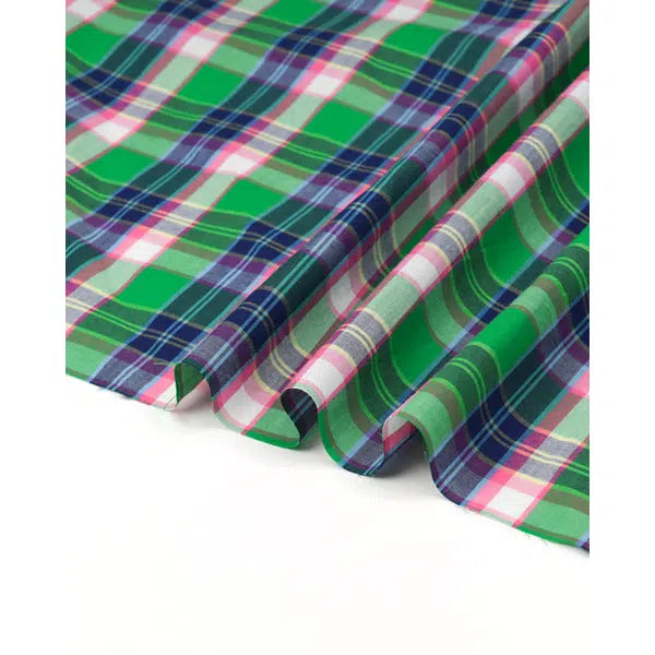 Cotton Madras Fabric - Midori Plaid – view 2 – Truro Fabrics