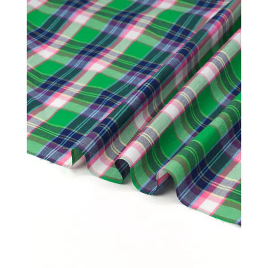 Cotton Madras Fabric - Midori Plaid – view 2 – Truro Fabrics