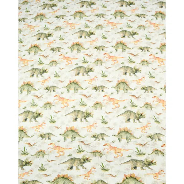 Cotton Needlecord Fabric - Dinosaur Safari – view 4 – Truro Fabrics