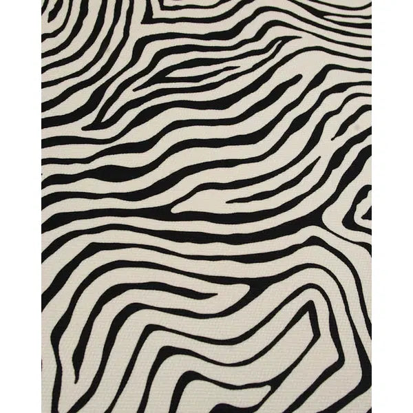 Cotton Pique Fabric - Zebra Print – view 2 – Truro Fabrics