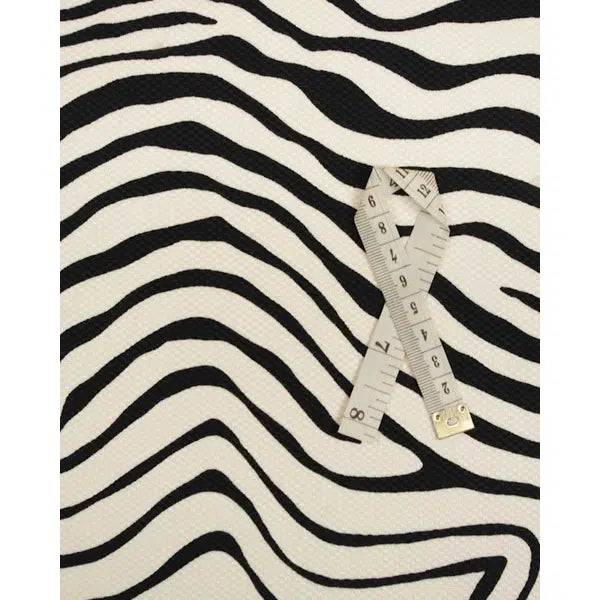 Cotton Pique Fabric - Zebra Print – view 3 – Truro Fabrics
