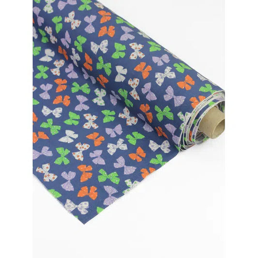 Cotton Poplin Fabric - Betsy Bow Blue – view 2 – Truro Fabrics