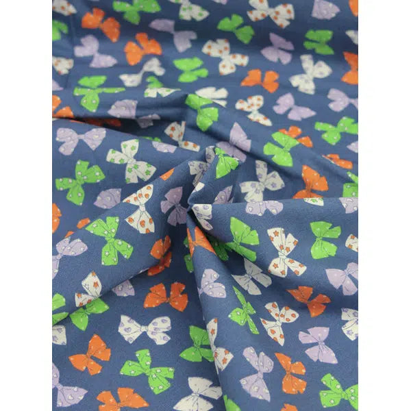 Cotton Poplin Fabric - Betsy Bow Blue – Truro Fabrics