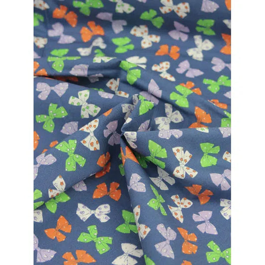 Cotton Poplin Fabric - Betsy Bow Blue – Truro Fabrics