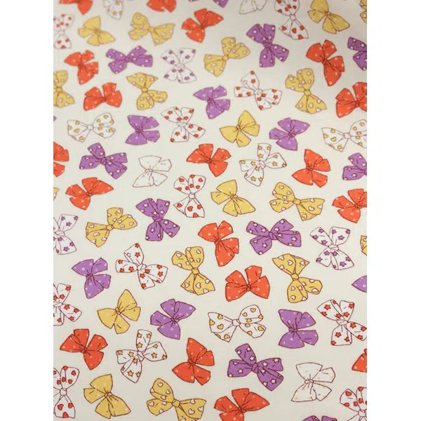 Cotton Poplin Fabric - Betsy Bow Cream – view 3 – Truro Fabrics