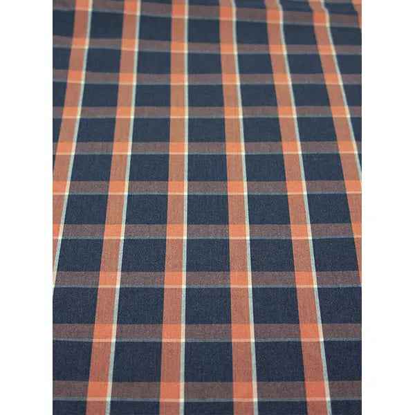 Cotton Poplin Fabric - Campfire Plaid – view 3 – Truro Fabrics