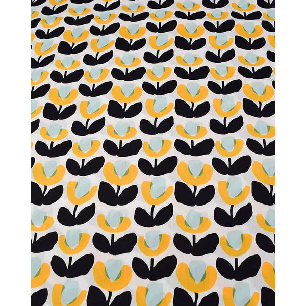 Cotton Poplin Fabric - Tulip Field Yellow – view 3 – Truro Fabrics