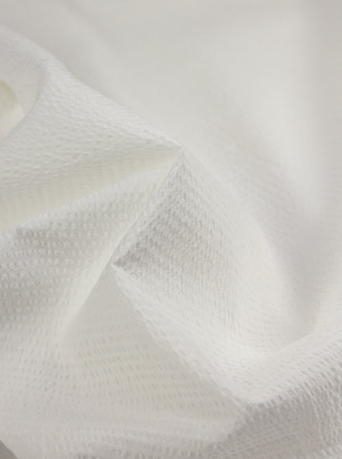 Pure Cotton Seersucker - Ivory