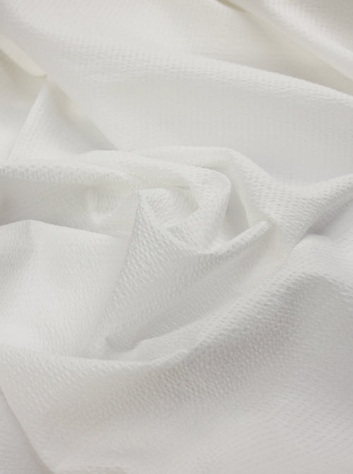 Pure Cotton Seersucker - Ivory