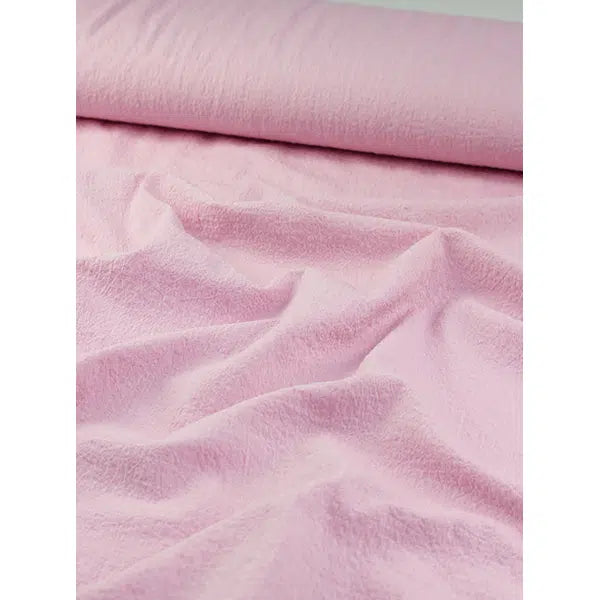 Cotton Seersucker Fabric - Milkshake – view 4 – Truro Fabrics